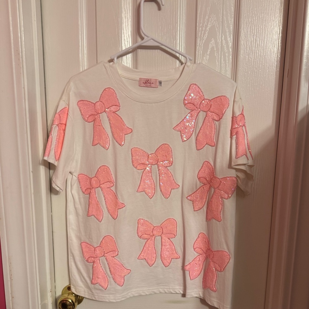 EUC Pink Bow Shirt